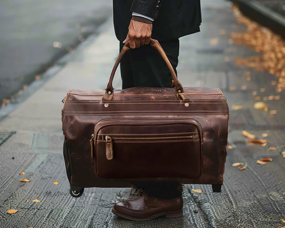best leather carry on luggage